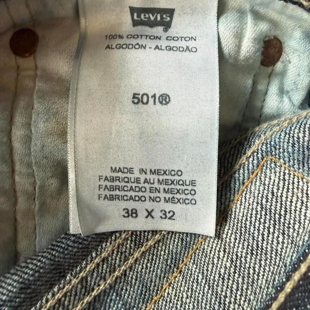 Y2K Levi's 501xx Jeans 35” slubby denim button fly dark wash